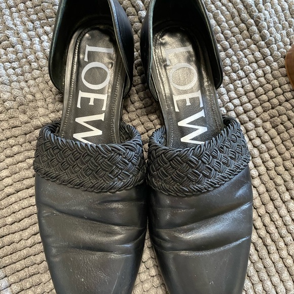 Loewe Black Flex D'Orsay Flats Leather Loafers - Picture 9 of 9